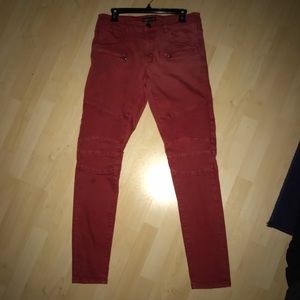 Red Embellish Jeans